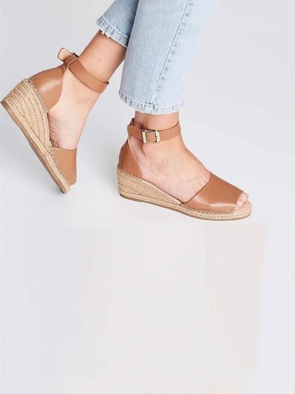 tan summer wedges