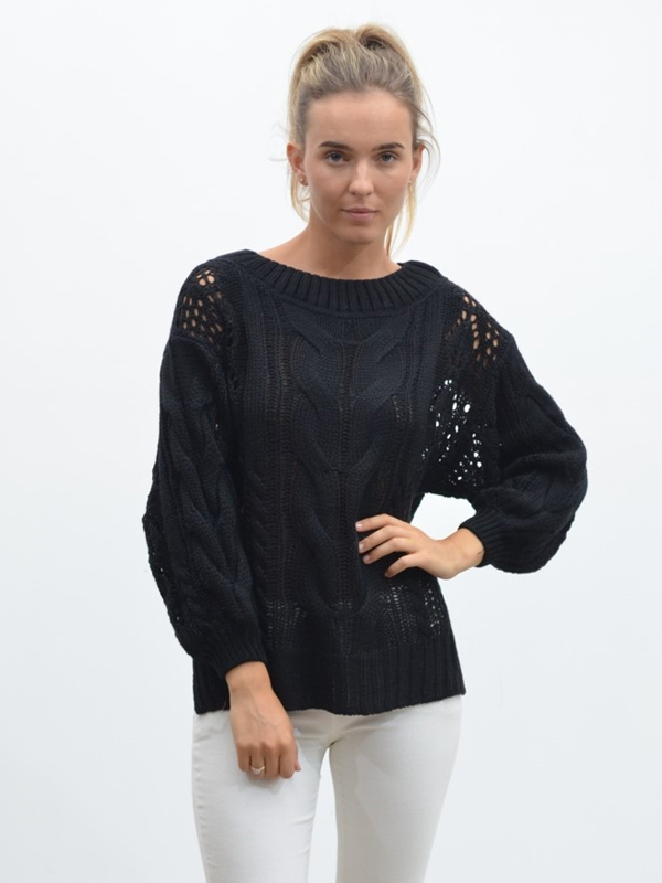 favourite black knit top - Stylelement