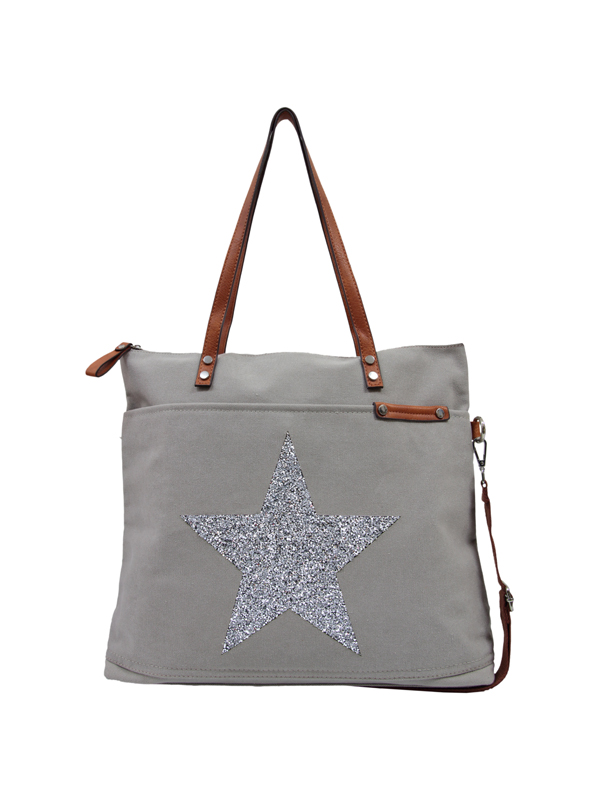 Star Tote - the latest look with a sparkly star motif in a medium sized ...