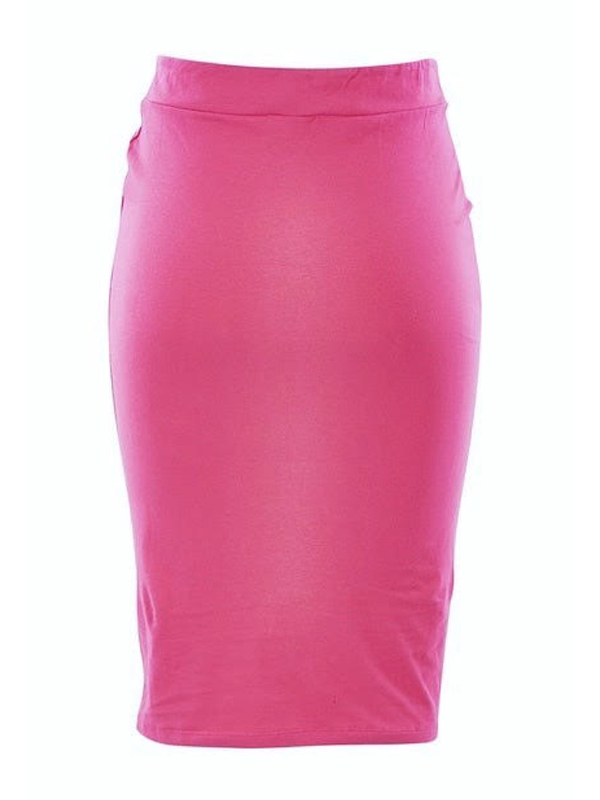 Tube Skirt - a bright pink comfortable stretchy skirt