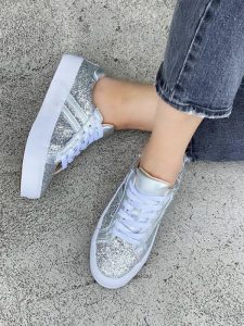 gold sparkle sneakers