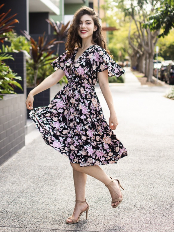 Classic floral dress - is a beautiful feminie style dress